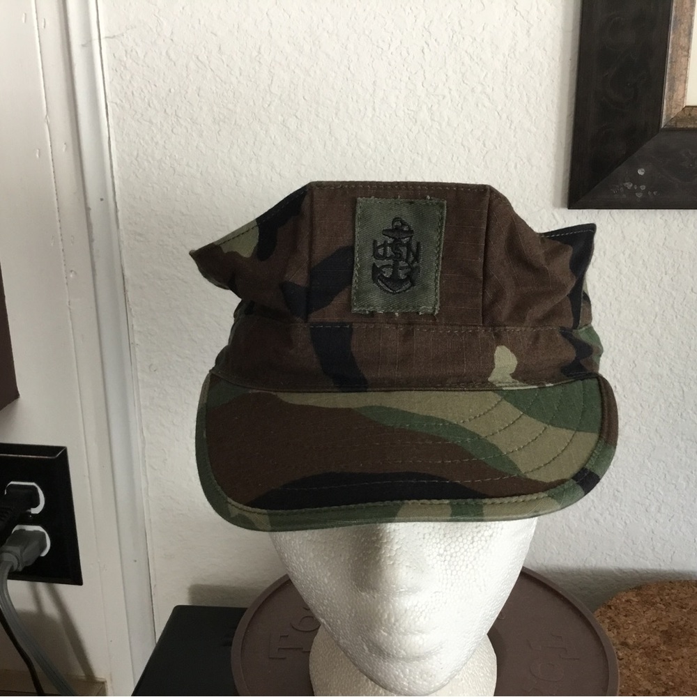 US navy chief bdu 8 point hat medium